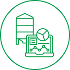 Icon representing silos