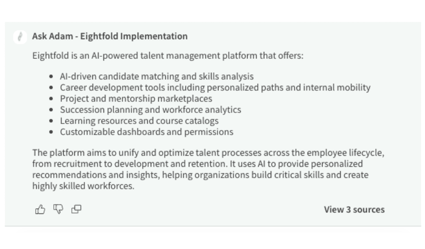 Ask Adam, our Eightfold implementation partner